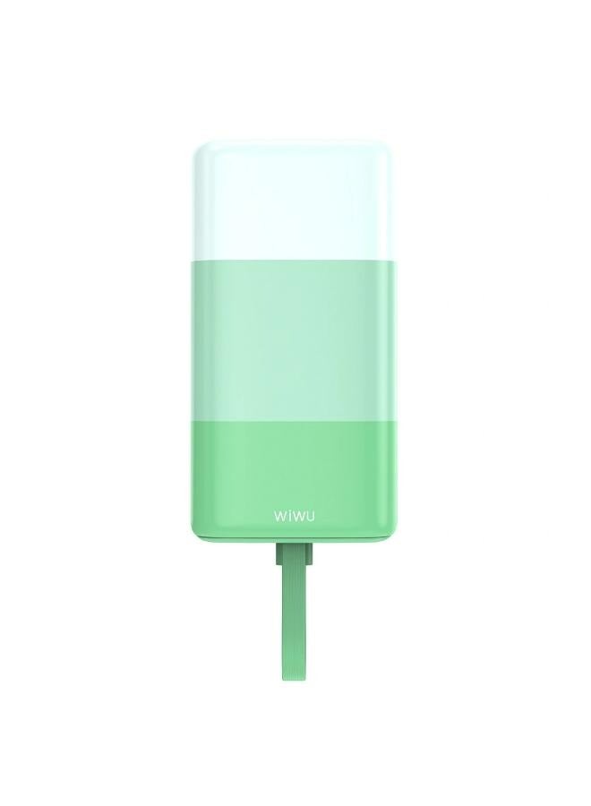 دبليو اي دبليو يو 10000 mAh Wiwu Candy Power Bank Wi-P015 Purple Wi-P015 Green Green - Image 1