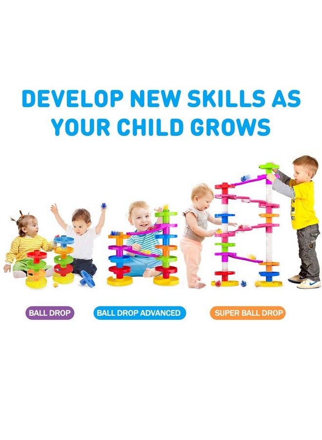WEofferwhatYOUwant Advanced Ball Drop Educational Toy with Bridge - Spiral Swirl Ball Ramp Activity Playset for Toddlers 9 Months and Up - Image 3