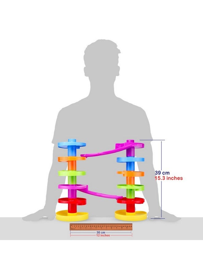 WEofferwhatYOUwant Advanced Ball Drop Educational Toy with Bridge - Spiral Swirl Ball Ramp Activity Playset for Toddlers 9 Months and Up - Image 5