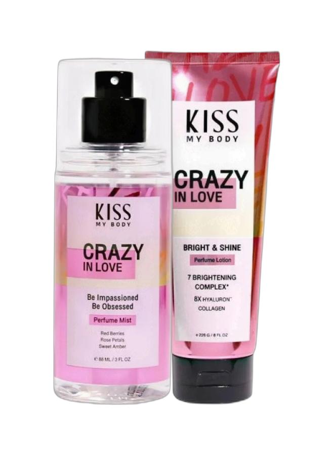KISS MY BODY Crazy in Love Body Mist  88Ml + Perfume Lotion Crazy In Love 226 g - Image 1