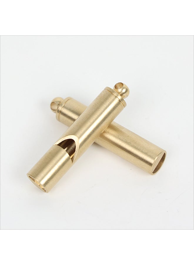 Generic Brass Whistle Keychain Metal Pendant Outdoor Survival High Tone SOS Creative-Color:Brass - Image 5