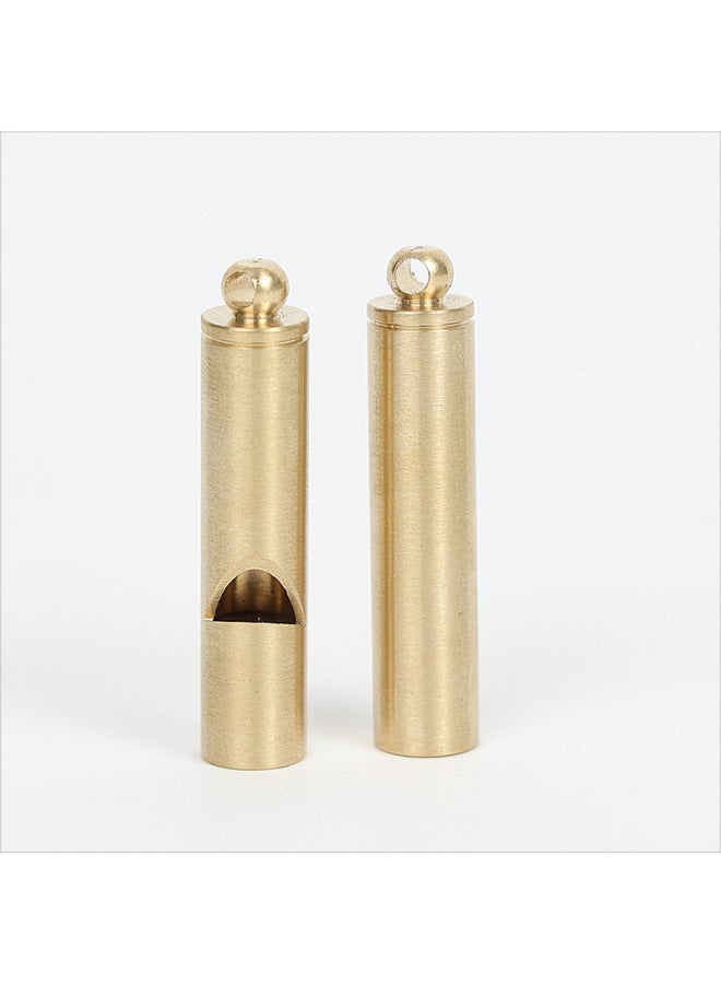 Generic Brass Whistle Keychain Metal Pendant Outdoor Survival High Tone SOS Creative-Color:Brass - Image 4