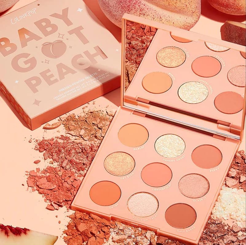 Colourpop "Baby Got Peach" Shadow Palette - 9 Pan Eyeshadow Palette Full Size, No Box - Image 1