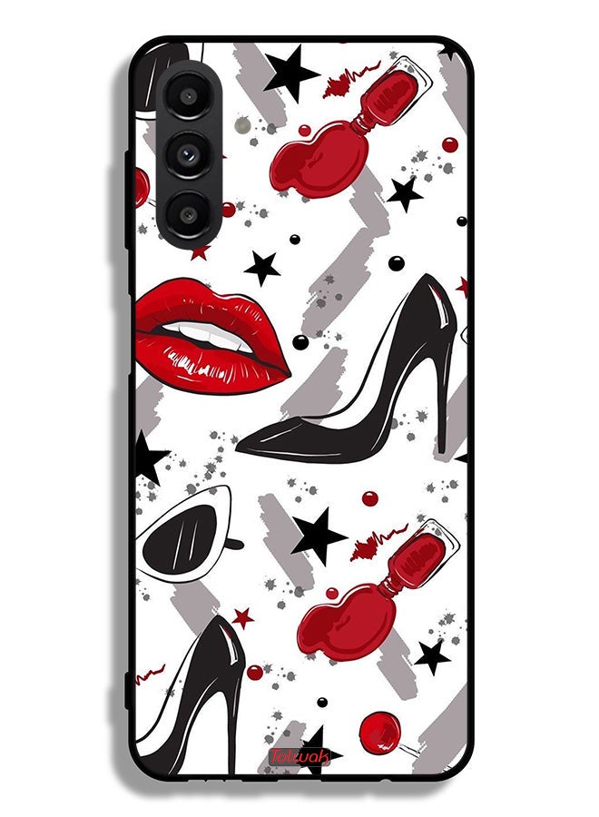 Tolwak Samsung Galaxy A04s Protective Case Cover Lipstick And Shoes Art - Image 1