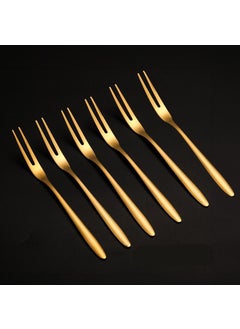 304 Steel 12 Pieces Gold 13 cm Double Toothed Fruit Dessert and Cake Fork CIN576SR-12 - pzsku/Z04CF0DAD09CC1B429849Z/45/_/1730722837/4cc08cac-0895-4631-8ddc-e3e250e67894