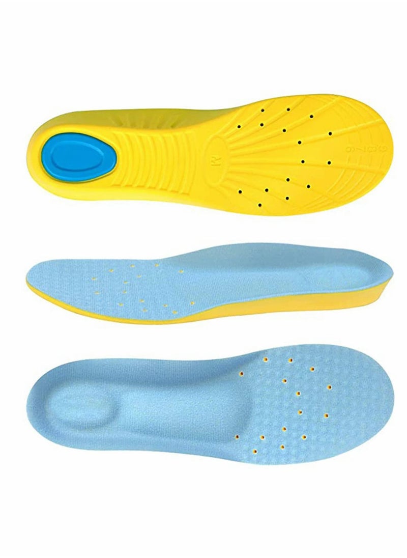 SYOSI Memory Foam Insoles, PU Orthotic Sport Insoles, Comfortable Breathable, Shock Absorption and Relieve Foot Pain, Plantar Fasciitis Arch Support Insoles (Men 38-42.5/ Women 37-42)  - Image 1