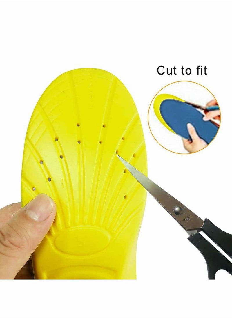 Memory Foam Insoles, PU Orthotic Sport Insoles, Comfortable Breathable, Shock Absorption and Relieve Foot Pain, Plantar Fasciitis Arch Support Insoles (Men 38-42.5/ Women 37-42)
