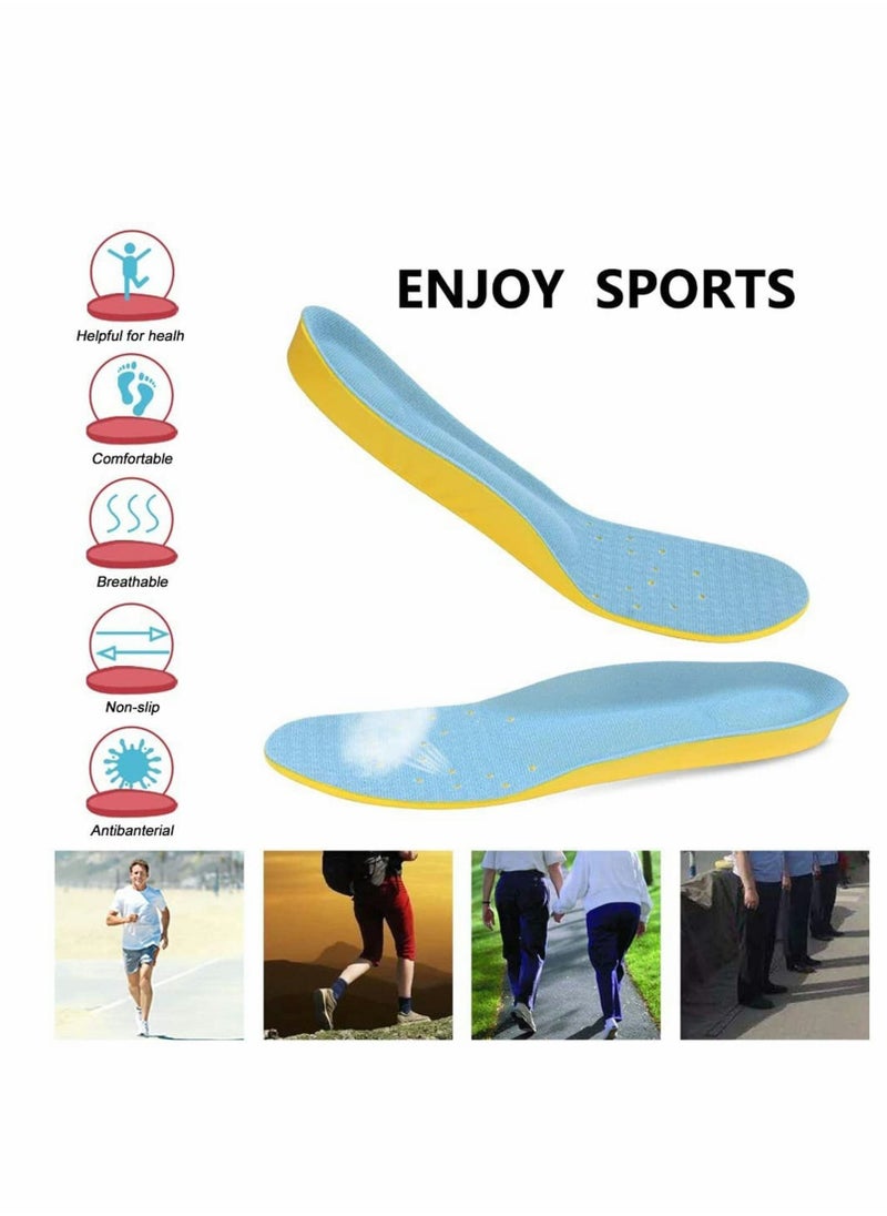 SYOSI Memory Foam Insoles, PU Orthotic Sport Insoles, Comfortable Breathable, Shock Absorption and Relieve Foot Pain, Plantar Fasciitis Arch Support Insoles (Men 38-42.5/ Women 37-42)  - Image 5