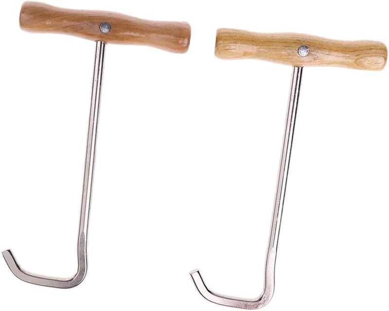 klarako 2pcs Horse Riding Boots Pulls Long Boots Hooks with Wood Handle Equestrian - Image 1