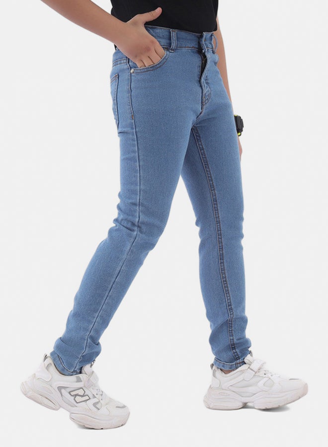 Kids'Slim jeans light blue - Image 3