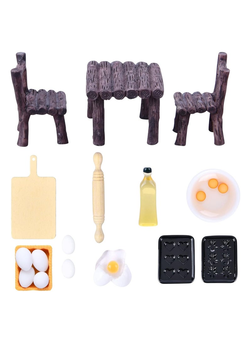 17-Piece Miniature Dollhouse Accessories Set - Dollhouse Furniture and Decor for Kids Ages 3 and Up - Perfect for Boys and Girls - Ideal for Mini Dollhouse Play and Imaginative Fun! - Image 1
