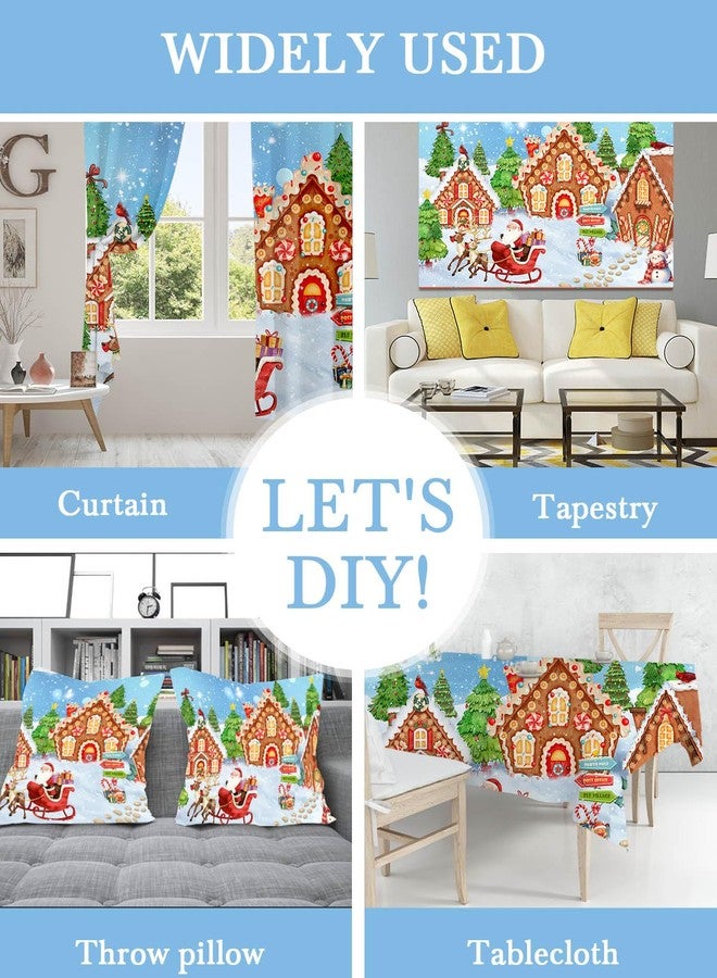 Mocsicka Christmas Gingerbread House Backdrop Banner for Photography White Xmas Christmas Party Decorations Banne Gingerbread Photo Background (White, 70.8x43.3 inch) - Image 4