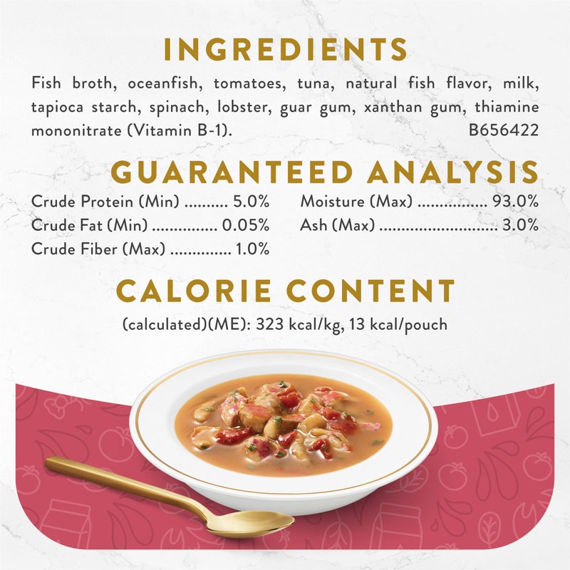 Fancy Feast Purina Fancy Feast Lickable Wet Cat Food Broth Topper Seafood Bisque and Accents of Real Lobster - (Pack of 16) 1.4 oz. Pouches - Image 5