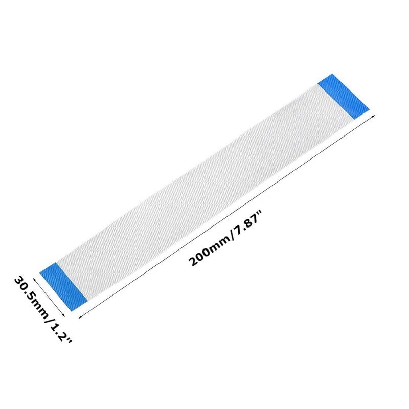 SLVC FFC Cable 60 Pin 0.5mm Same Side Pin(200mm Length) flat flexible FPC LVDS Ribbon Wire Flat Cable for digital camcorders,laptops,LCD TVs,LCD,3D Printer(White)(Pack Of 1) - Image 2