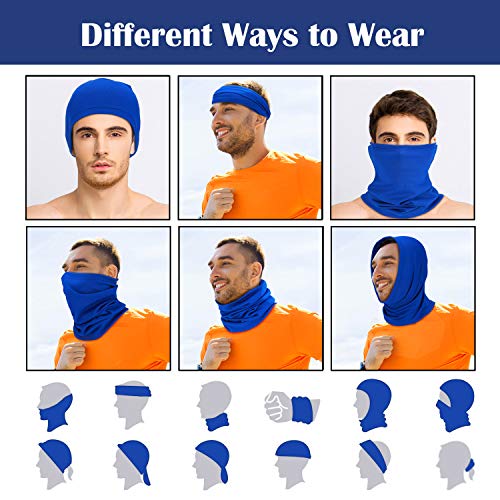 Geyoga 6 Pieces Summer UV Protection Cooling Neck Gaiter Face Clothing Neck Gaiter Mask Scarf Sunscreen Breathable Bandana(Mixed Colors) - Image 3