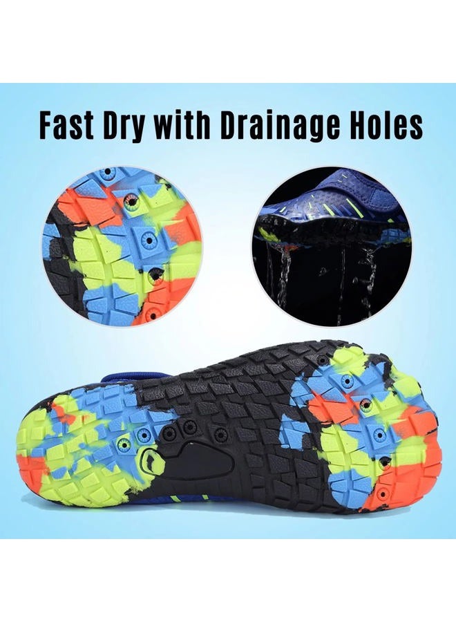 CIOR Boys & Girls Water Shoes Quick Drying Sports Aqua Athletic Sneakers Lightweight Sport Shoes(Toddler/Little Kid/Big Kid) U1ELJSX011-Blue.green-29 - Image 3