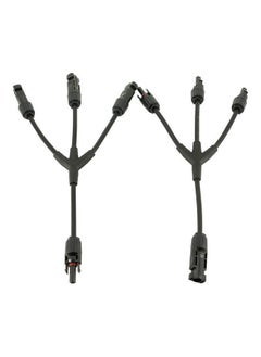 NIBEMINENT 2-Piece 3-In-1 Solar Photovoltaic Connector Set Black  - Image 1