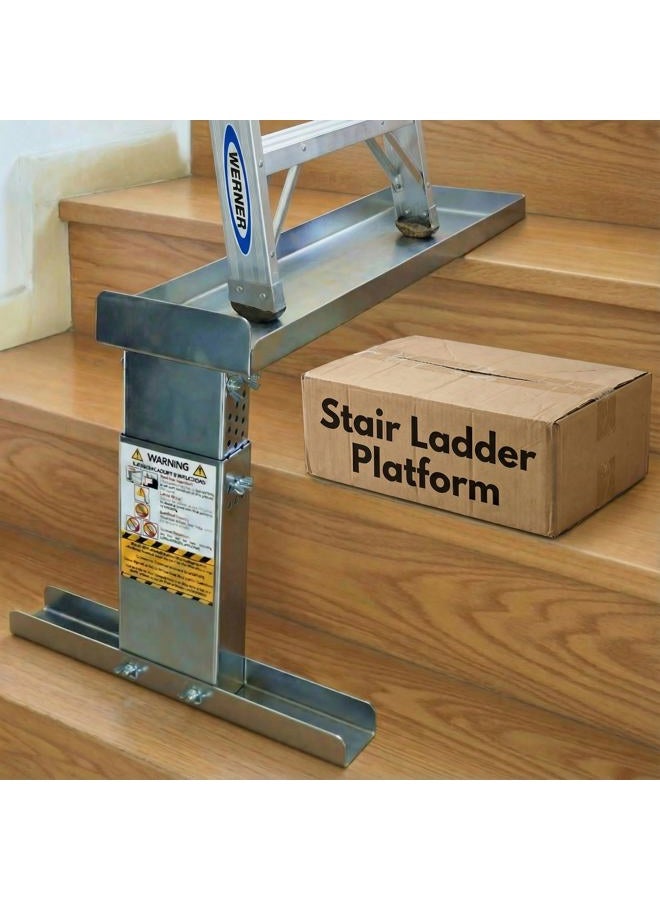 Renovatio: Ultimate Ladder Levelers for Extension Ladders, Stair Ladder Leveler, Extension Ladder Stabilizer, Stair Ladder Platform, Ladder for Stairs - Image 1