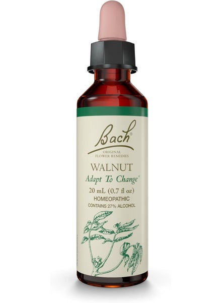 Bach Bach Original Flower Remedies, Walnut - Adapt to Change - Natural Homeopathic Flower Essence for Emotional Balance - Vegan, Gluten Free, Sugar Free - 20mL Dropper 