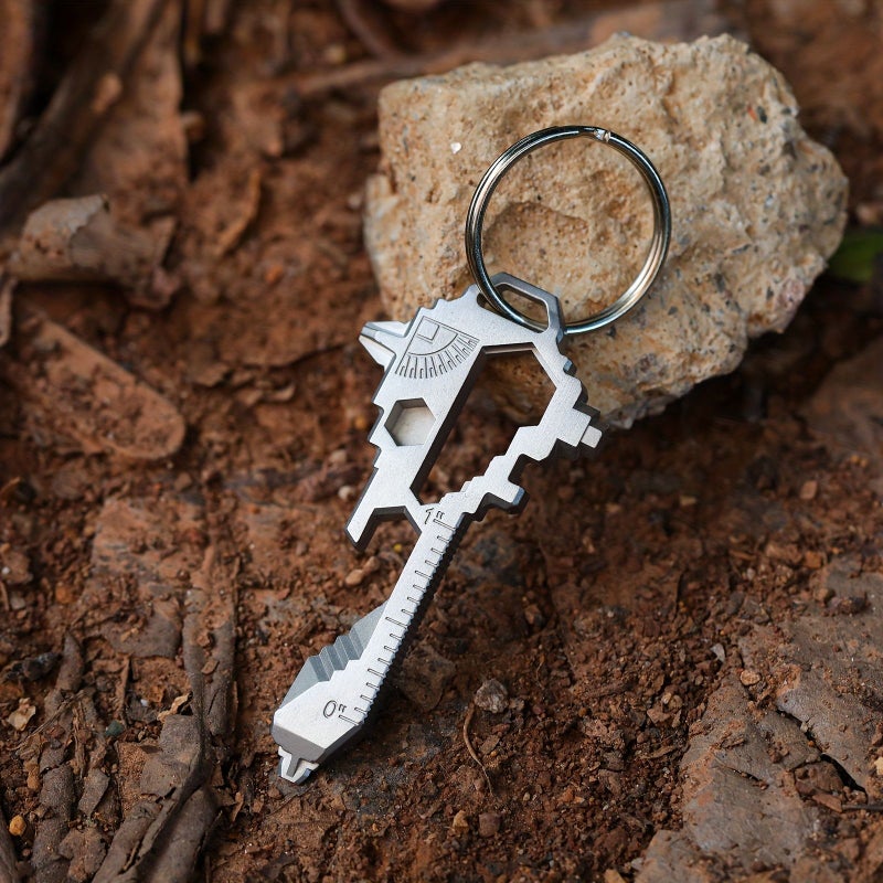 Stainless Steel Key Tool Multifunction Heavy Duty EDC Keychain Opener Wrench - Image 1