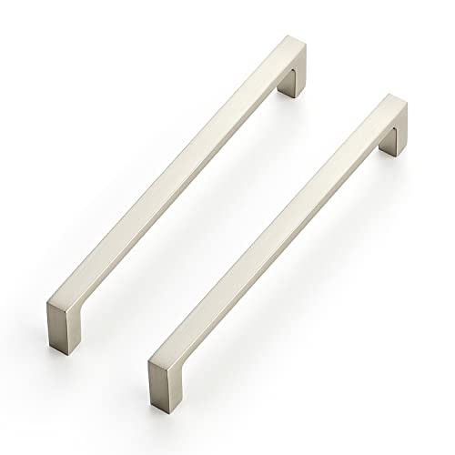 Ravinte 30 Pack Solid 6-1/4 Inch Kitchen Square Cabinet Handles Brushed Nickel Pulls Drawer Pulls Cabinet Hardware Kitchen Handles - Image 1