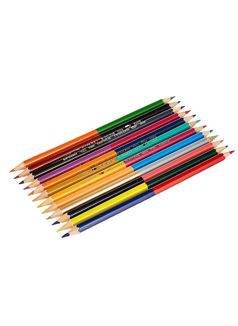 NATARAJ 12-Piece Dual Tip Wooden Colour Pencils Multicolour  - Image 3