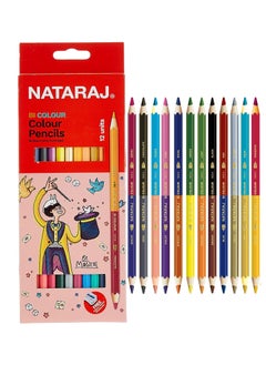 NATARAJ 12-Piece Dual Tip Wooden Colour Pencils Multicolour  - Image 1