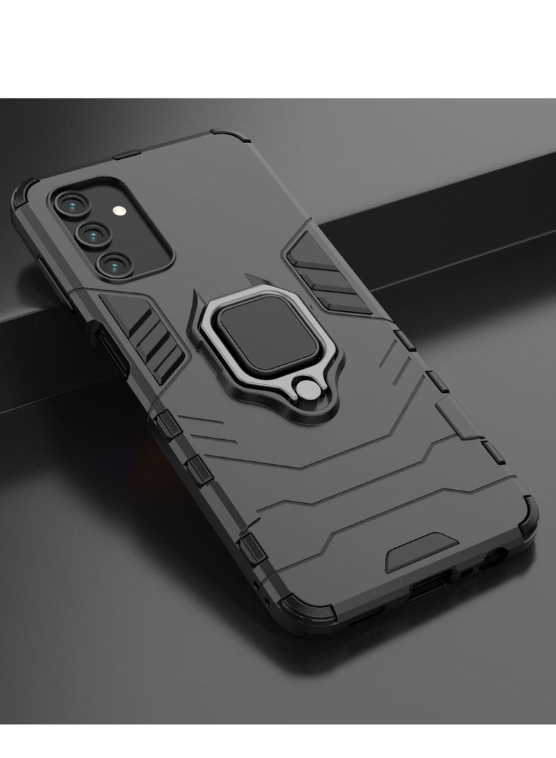 Black Samsung protective cover with ring bracket - Image 1