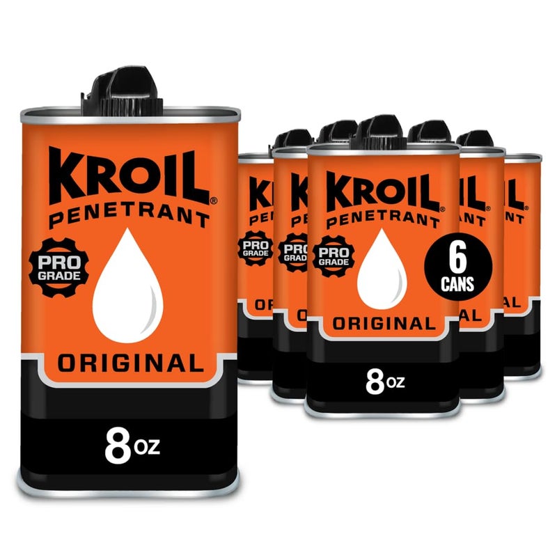 KROIL Original Penetrant - Rust Penetrating Lubricant - Corrosion Inhibitor Oil for Chains, Hinges & Stuck Metal Parts - Home & Industrial Use - Drip Can - 8 oz - 6 Pack (AZKL081C6) - Image 1