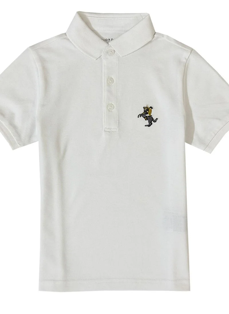 GIORDANO Kids Pique Flat Knit Collar Short Sleeve Slim Fit Small Napoleon Embroidery Bold Polo