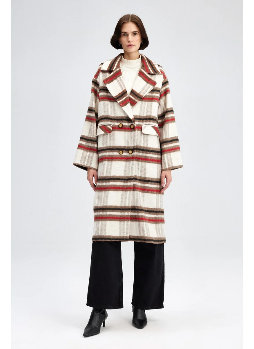 تاتشي Plaid Stamp Coat