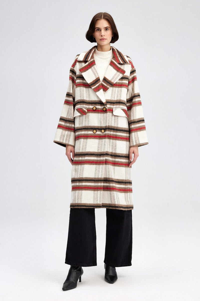 Touche Plaid Stamp Coat - Image 1