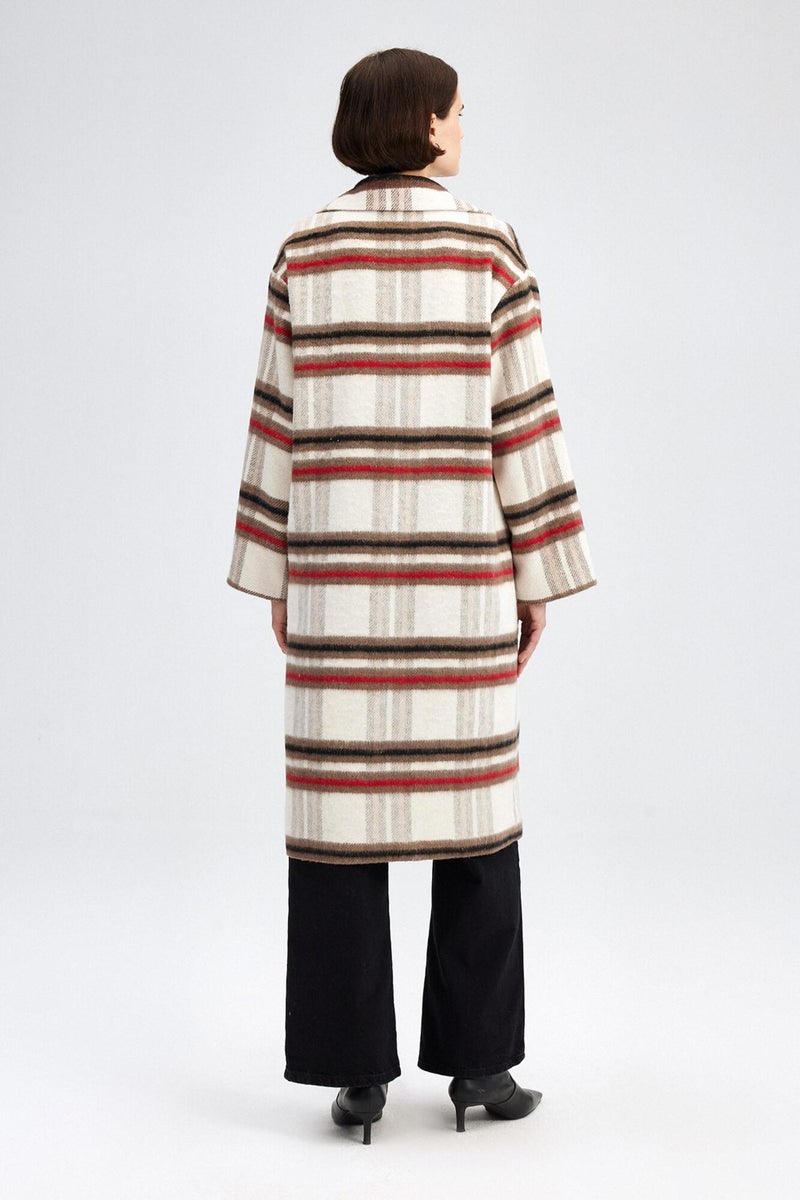 Touche Plaid Stamp Coat - Image 4