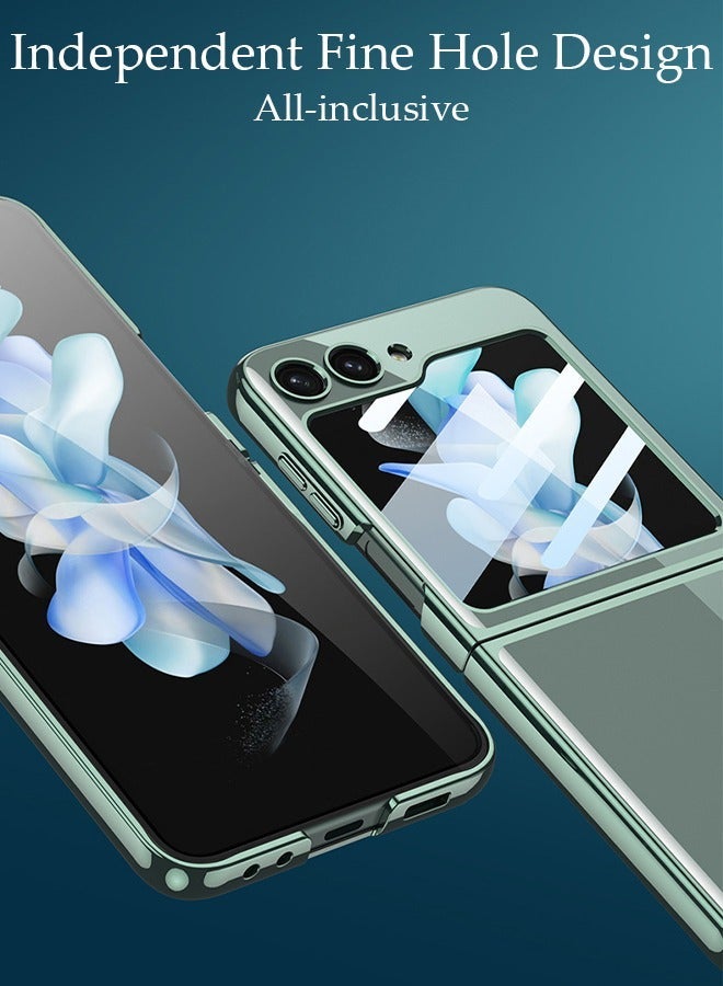 DUNISO Samsung Galaxy Z Flip5 Phone Case Full Body Protective Folding Phone Cover Anti-fall Anti-fingerprint Clear Phone Case for Galaxy Z Flip5 5G Phone Case - Image 4