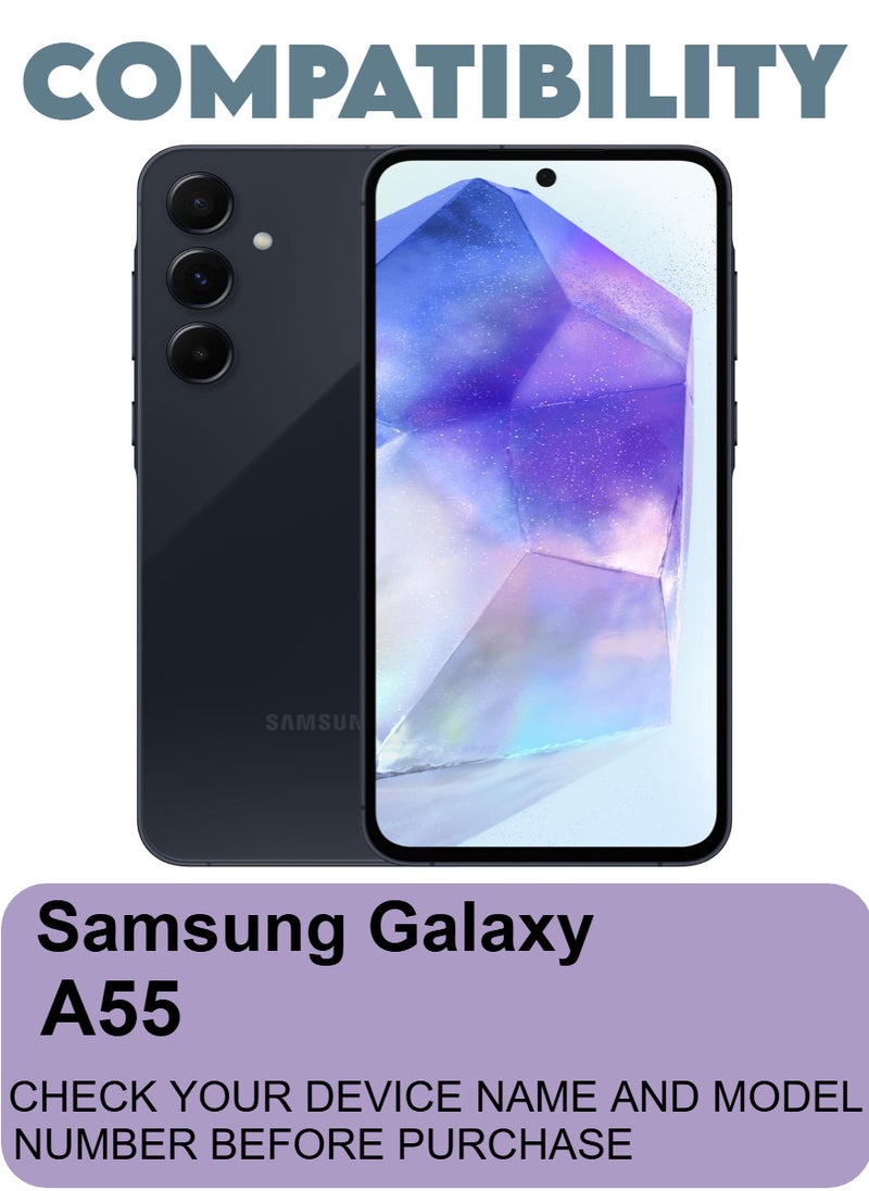 RAYON 2 Pack Tempered Glass Screen Protector 5D Designed For Samsung Galaxy A55 Full Screen Coverage And Bubble Free - Image 2