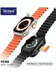 Telzeal Smart Watch TC4G Dual Camera 2.2 inch Full Display With Sim 4GB Ram 64G With 3 Pairs Straps Compatible With iOS and Android Men's and Women's  - Image 1