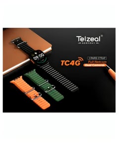 Telzeal Smart Watch TC4G Dual Camera 2.2 inch Full Display With Sim 4GB Ram 64G With 3 Pairs Straps Compatible With iOS and Android Men's and Women's  - Image 3