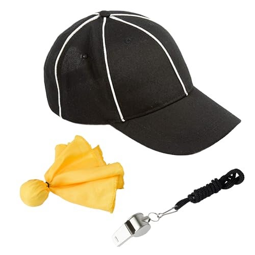 Murray Sporting Goods Referee Accessory Bundle Kit - Referee Halloween Costume Accessories Bundle Hat, Flag & Whistle - Image 1