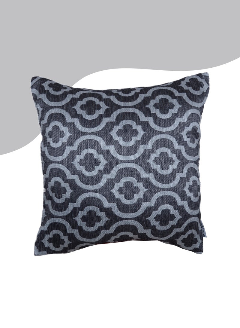 Donetella Cushion Cover,45X45 Cm (18X18 inch) 1-Pcs Decorative Throw Pillowcases Without Filler With Beautiful Abstract Art For Sofa Bed Living Room And Couch, Gight Grey  - Image 1