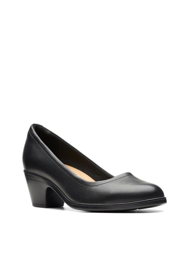 clarks حذاء نسائي إميلي 2 روبي، جلد أسود، 6 عريض - Image 3