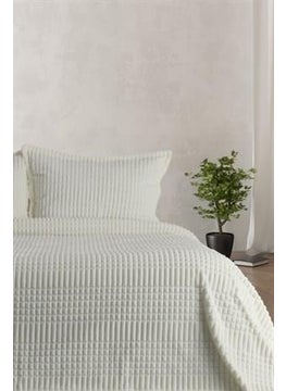 MERINOS Modern Line 3 Piece Double Blanket Set Bone  - Image 1