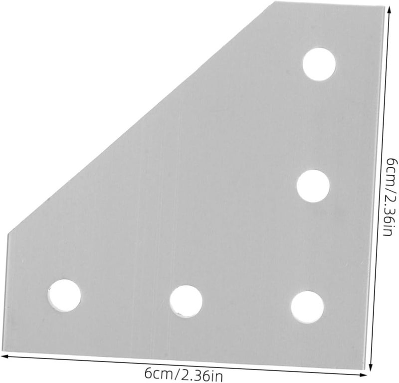 ULTECHNOVO 6pcs Aluminum Shape Corner Plates Right Angle for Secure Assembly Aluminum Joining Plates for Furniture and Structural Projects - Image 2