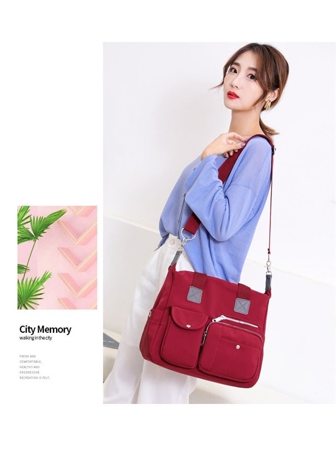 Women Utility Tote Bag Teacher Purses and Handbags for Nurse Waterproof Nylon Multi Pocket Work Tote Bag  - Image 5