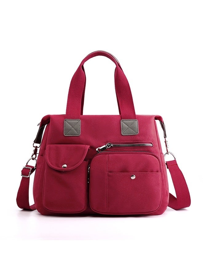 Women Utility Tote Bag Teacher Purses and Handbags for Nurse Waterproof Nylon Multi Pocket Work Tote Bag  - Image 1