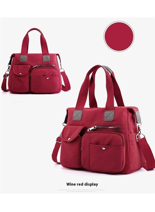 Women Utility Tote Bag Teacher Purses and Handbags for Nurse Waterproof Nylon Multi Pocket Work Tote Bag  - Image 2