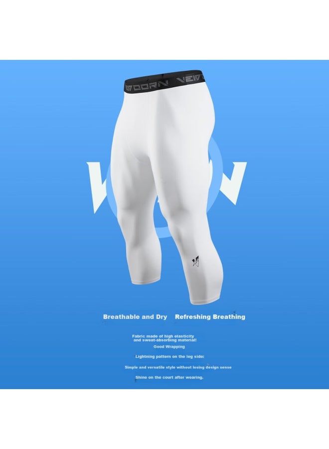 VEIDOORN Basketball Compression Pants Men'S Sports Training Fitness Breathable High Elasticity Compression Pants Running - Image 2
