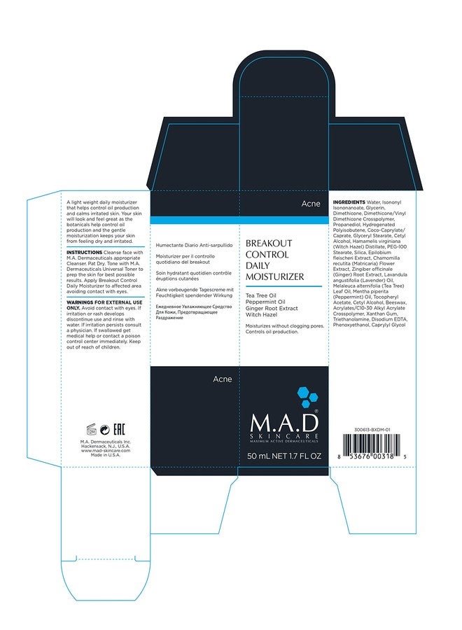 M.A.D Skincare Anti-Acne Duo Set - Salicylic Cleansing Gel - Breakout Control Daily Moisturizer - Image 3
