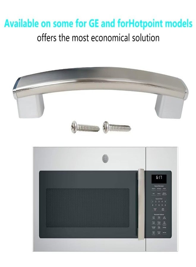 Vicue New Door Handle Fit for GE Microwave JNM7196SK1SS JNM7196SK2SS JNM7196SK3SS JVM6172SK1SS JVM6172SK2SS JVM6175BL1TS JVM6175EK1ES JVM6175EK2ES JVM6175SK1SS Replaces WB15X26821 Latest Version - Image 3