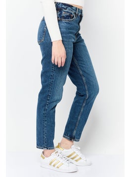 ESPRIT Women Classic Fit Washed Stretchable Jeans, Blue  - Image 4