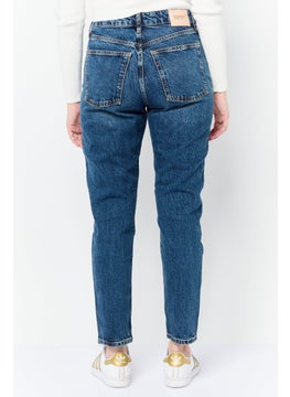 ESPRIT Women Classic Fit Washed Stretchable Jeans, Blue  - Image 3